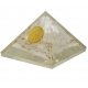 Pyramide Orgonit Selenit Blume des Lebens Goldpyramide