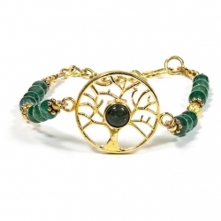 Armband mit grünem Aventurinbaum des Lebens