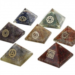7 Orgonit-Chakra-Pyramiden - Box-Set
