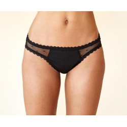 Bikini menstruelle "Sidonie" noir - coton 