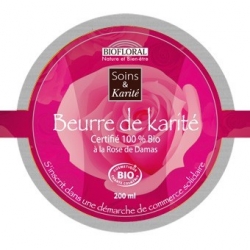 Beurre Karité Rose de Damas 200ml Bio (arreté)