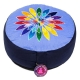 Coussin de Méditation Bleu & Fleur multicolore