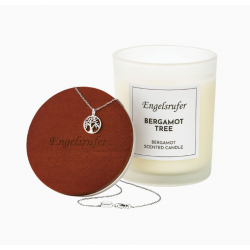 Bergamotte-Kerze - mit Kette Lebensbaum 01